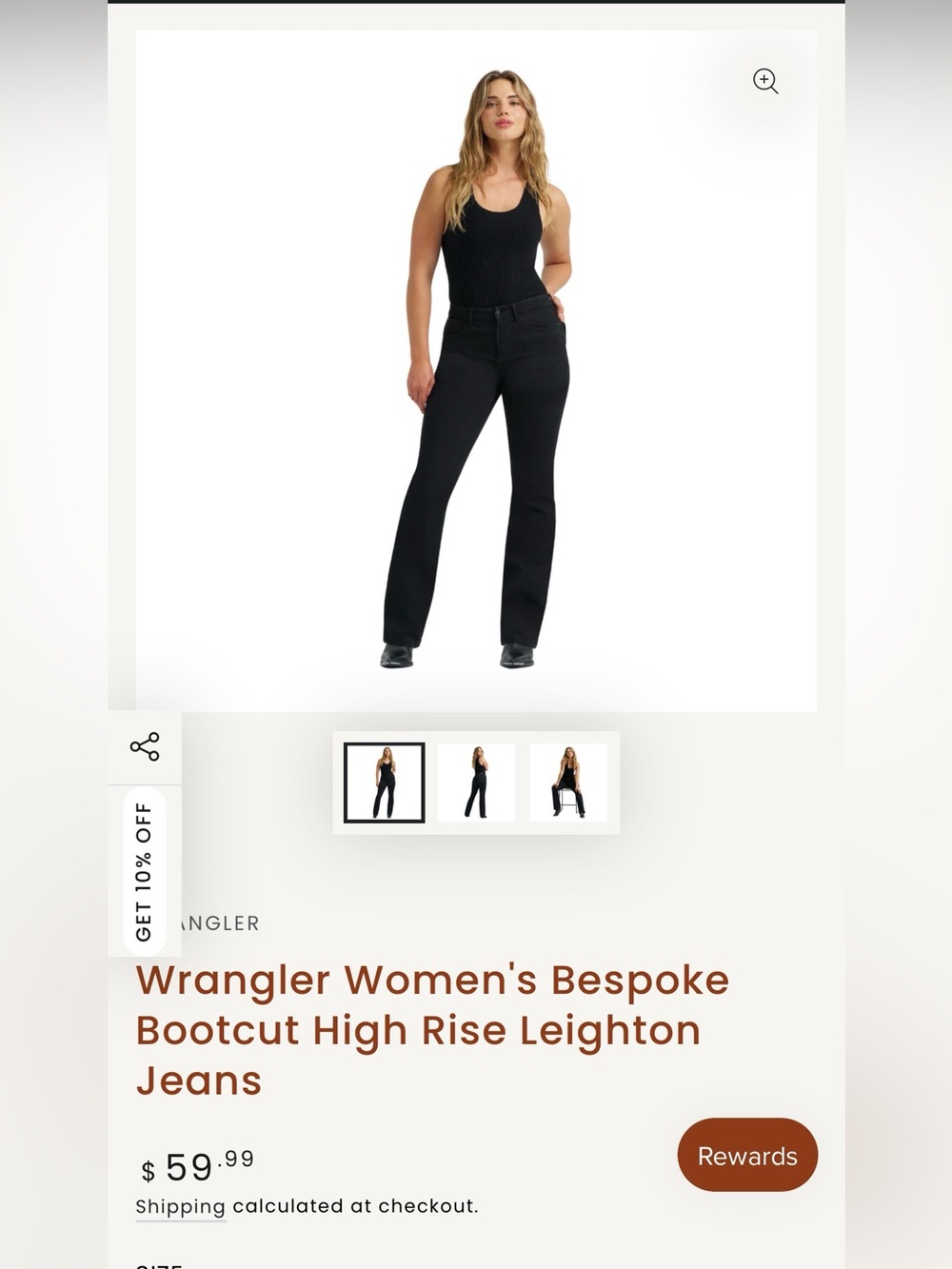 Wrangler Women's Bespoke Bootcut High Rise Leighton Jeans - Size 29X36